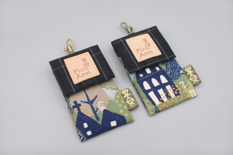 Ping An Classic Card Pack-The Kitty in the Castle (no tricks), Easy Card Pack - ID & Badge Holders - Cotton & Hemp Blue