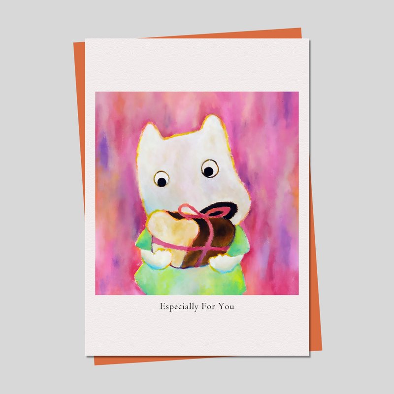 Dog Love Card, Birthday Card with envelope, prints of drawings - Cards & Postcards - Paper Pink