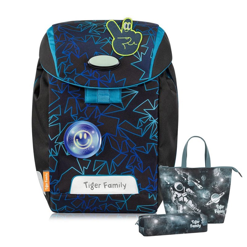 Tiger Family eGG magnetic buckle ultra-lightweight spine bag Pro S-Lightning Storm - Backpacks - Waterproof Material Black