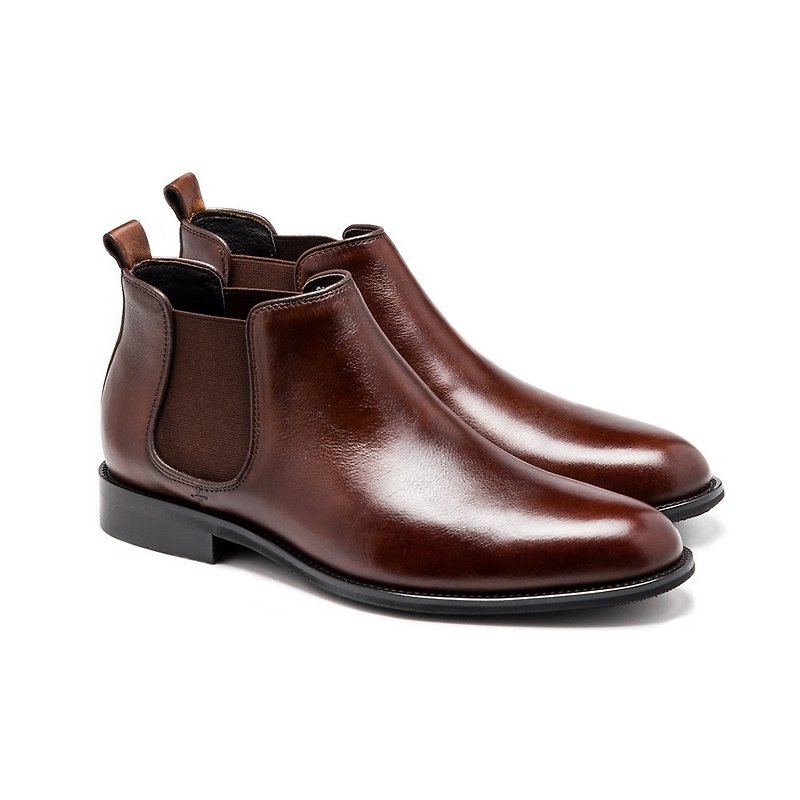 Classic Chelsea boots brown - Men's Boots - Genuine Leather 