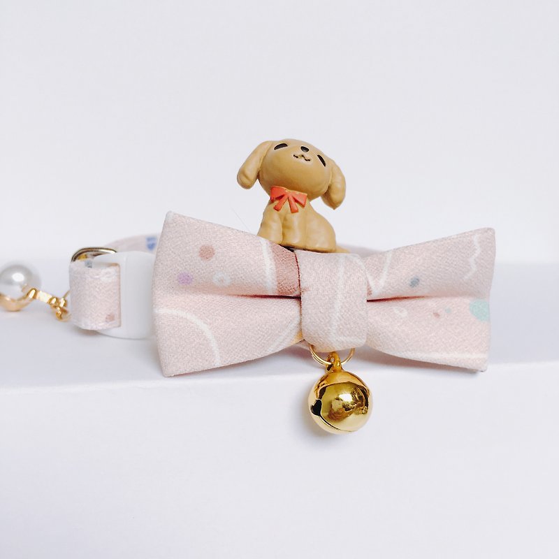 MaoFenBiBi Pink Geometry - Handmade Collar & Handmade Collar - Collars & Leashes - Cotton & Hemp 