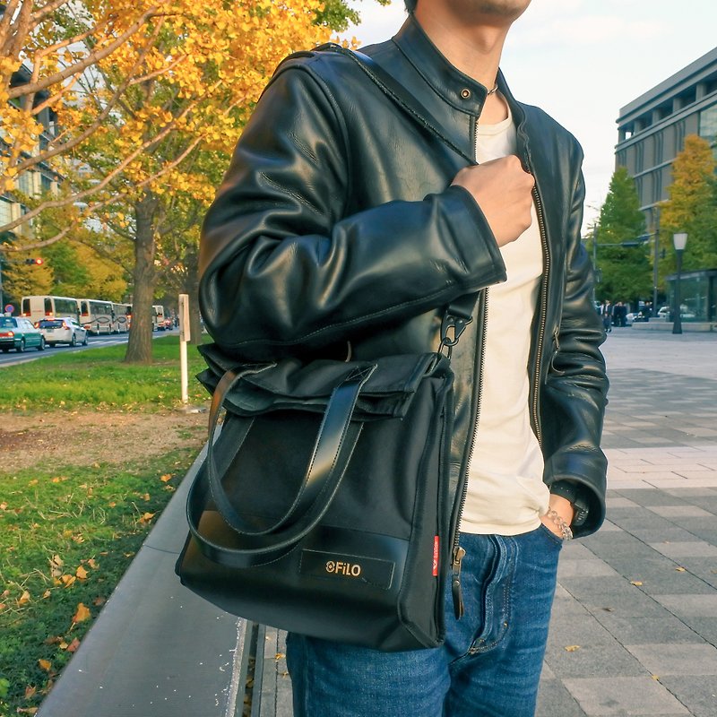 FILO Walking Tote Bag - กระเป๋าแมสเซนเจอร์ - ไนลอน สีดำ