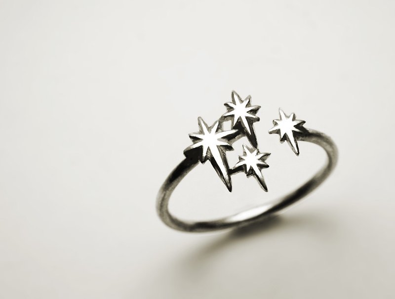 Little Starry Silver Ring - แหวนทั่วไป - โลหะ สีเงิน