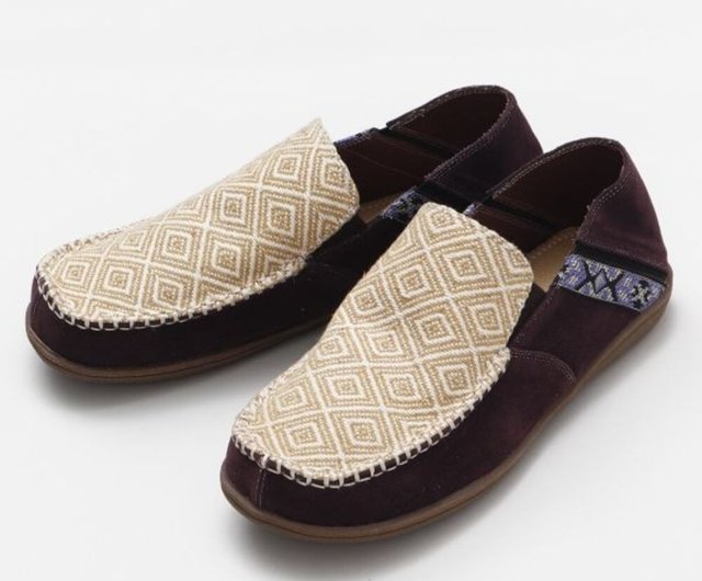 Woven on sale suede loafers