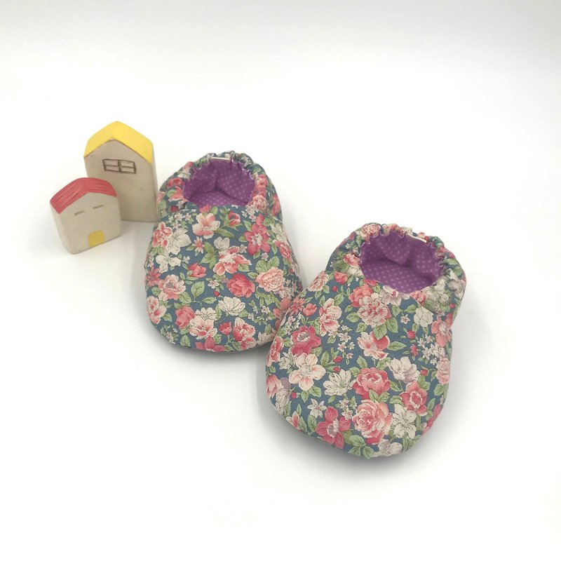 Classical Rose - Preliminary Shoes/Growth Shoes/Wandering Shoes - Baby Shoes - Cotton & Hemp Purple
