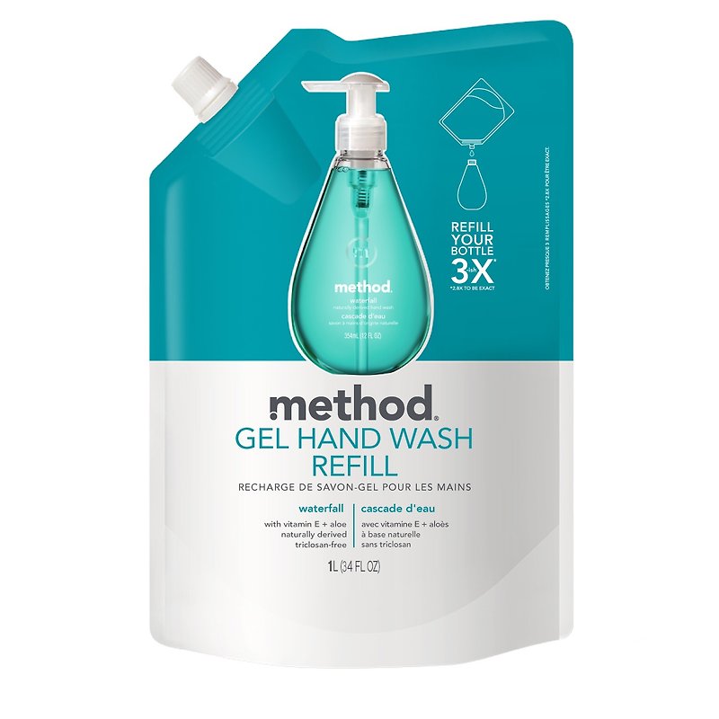 method 美則 清泉洗手乳補充包1000ml - 洗手液/搓手液 - 濃縮/萃取物 綠色