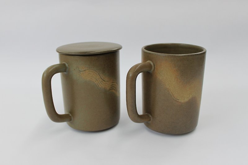 竹碳陶大水杯1號 - 茶壺/茶杯/茶具 - 陶 綠色