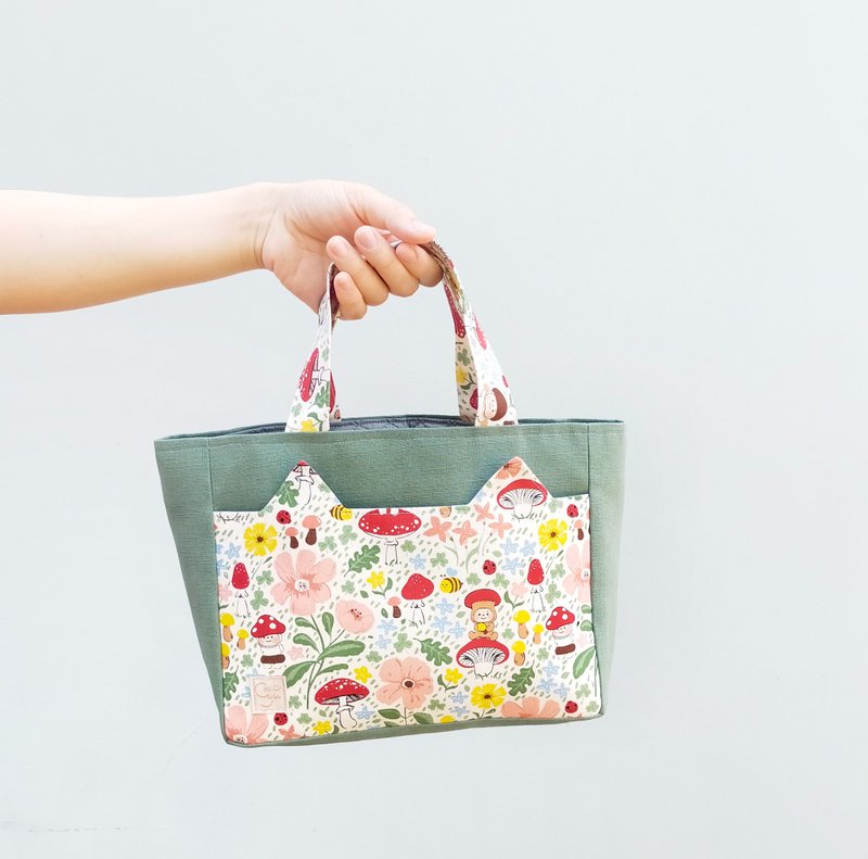 Mushroom Little Secret Meal Bag/Lunch Bag/Meal Bag/Picnic Bag/Tote Bag - กล่องข้าว - ผ้าฝ้าย/ผ้าลินิน 