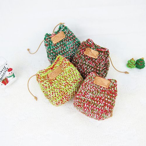 Funmay 【聖誕節】限定商品 手工編織束口袋 小物收納袋