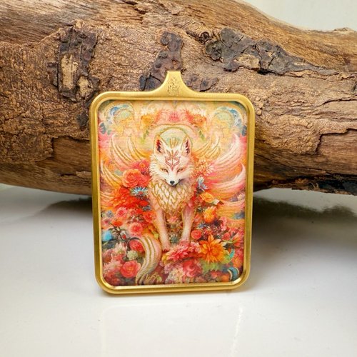 人気・恋愛・悪人避け - 九尾の狐タンカ仏のお守り - ショップ