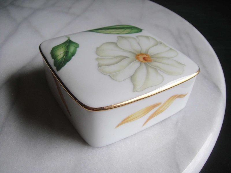 [Old Time OLD-TIME] Early second-hand European imported ceramic jewelry box - Items for Display - Other Materials Multicolor