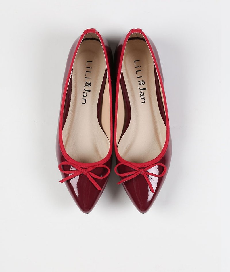 [Love] sleepwalking pointed red ballet shoes _ Alice - Mary Jane Shoes & Ballet Shoes - Waterproof Material Red