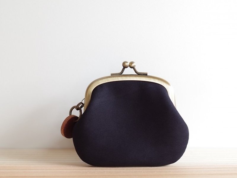 Nubuck Leather Coin Case Navy Blue - Coin Purses - Genuine Leather Blue