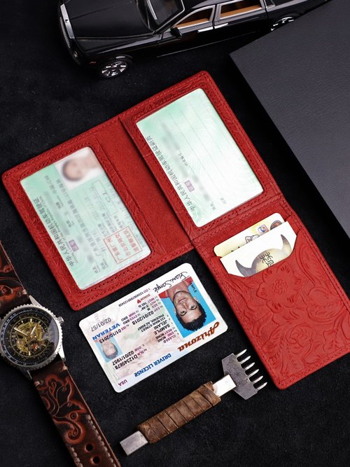 梵果 真皮實用卡名片夾 簡單方便攜帶駕照 行照卡包 手工牛皮卡夾