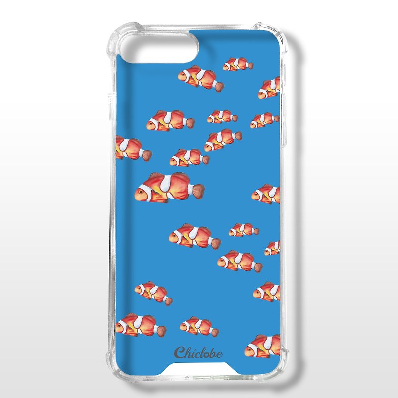 【Clownfish】Translucent anti-gravity anti-fall mobile phone case - เคส/ซองมือถือ - พลาสติก สีน้ำเงิน