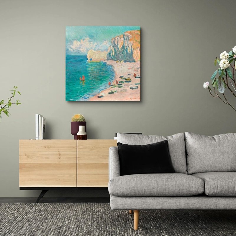 Seaside giclee frameless painting of the cliffs of Mone Amon - Posters - Polyester 