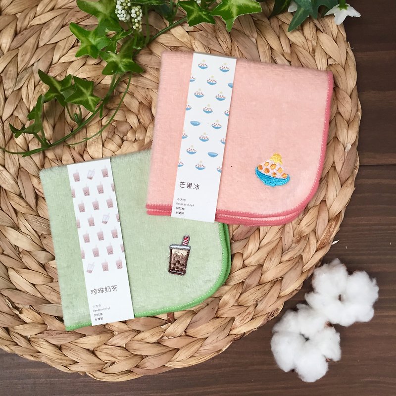 [Choose 3 pieces of 450 yuan] Naji small things. Taiwan embroidered handkerchief small square - ผ้าเช็ดหน้า - ผ้าฝ้าย/ผ้าลินิน หลากหลายสี