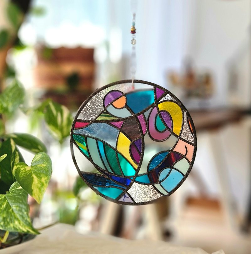 新作　One Earth Harmony – 色結び　ラウンドオーナメント - 壁貼/牆壁裝飾 - 琉璃 多色