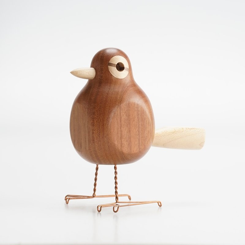 Weiyi design / pear bird dark brown - Items for Display - Wood Brown