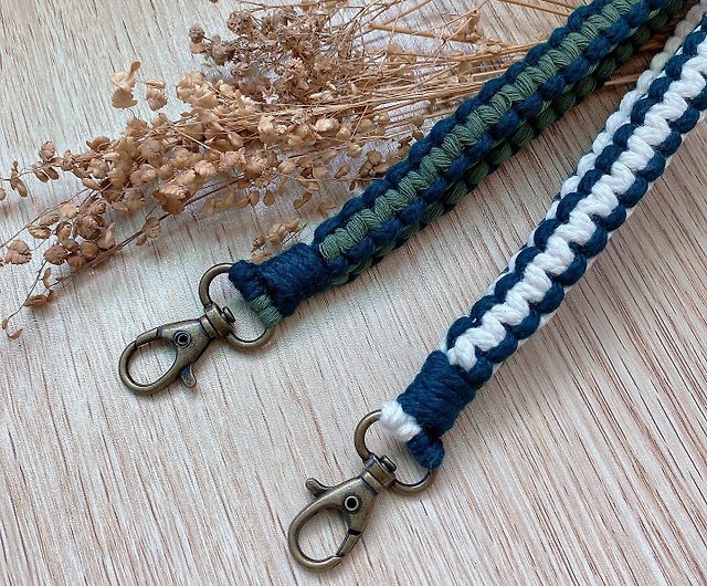 LEATHER X Braided Paracord Keychain Lanyard