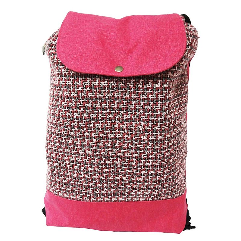 【Is Marvel】Classic man-made wool bag - Backpacks - Polyester Pink