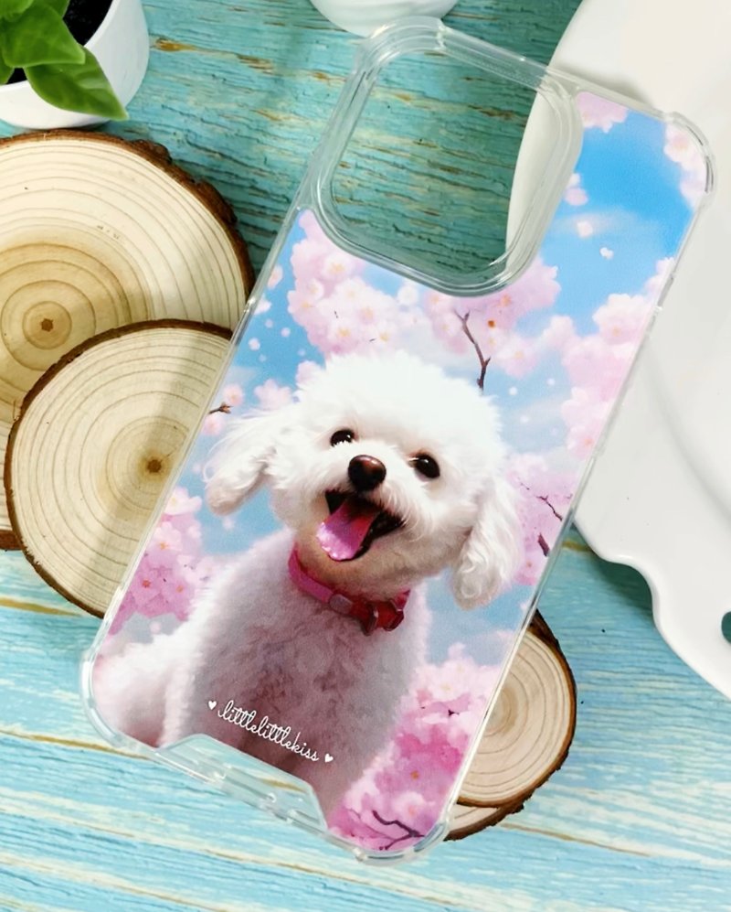 Mobile phone case [Sakura Poodle] - เคส/ซองมือถือ - ซิลิคอน ขาว