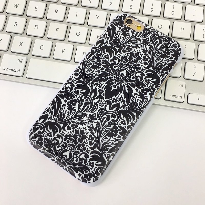 Floral Black 3 Pattern Print Soft / Hard Case for iPhone X,  iPhone 8,  iPhone 8 Plus, iPhone 7 case, iPhone 7 Plus case, iPhone 6/6S, iPhone 6/6S Plus, Samsung Galaxy Note 7 case, Note 5 case, S7 Edge case, S7 case - อื่นๆ - พลาสติก 