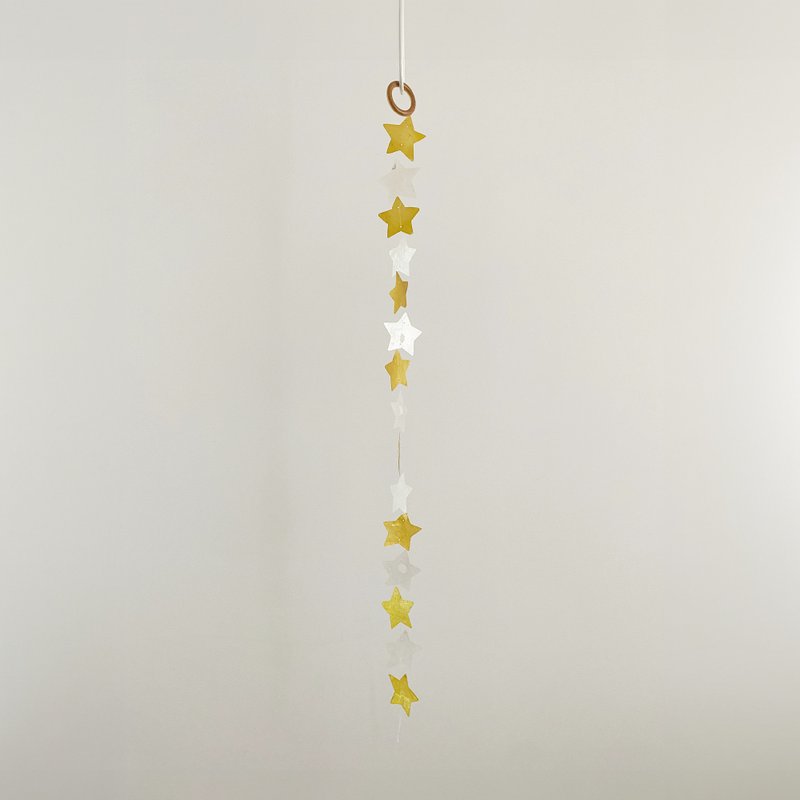 DIY-KIT |Santa Office Curtain-Gold, White-Star| Shell Wind Chime Mobile|#0-510 - 其他 - 貝殼 金色