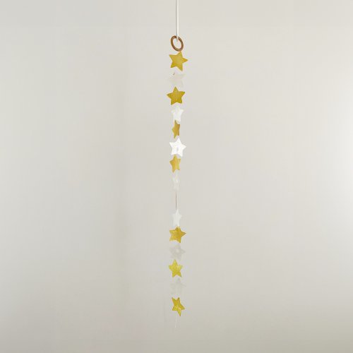 HO’ USE DIY-KIT |Santa Office Curtain-Gold, White-Star| Shell Wind Chime Mobile|#0-510