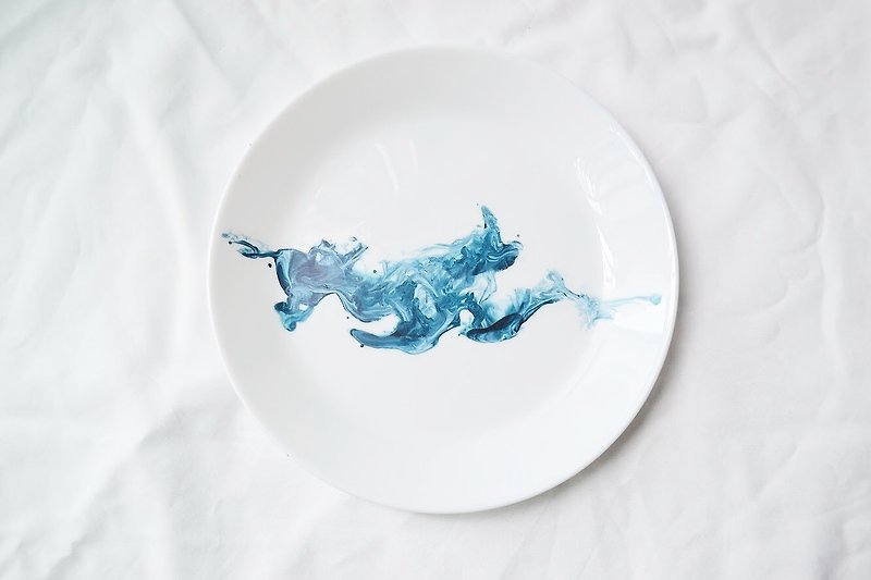 海藍置物盤— nature-inspired Collection  - 收納箱/收納用品 - 玻璃 白色