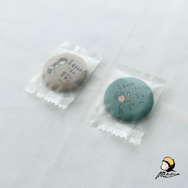 美好的一天 早安!  別針 【肉肉 RouRouDesign】 - 胸針 - 塑膠 