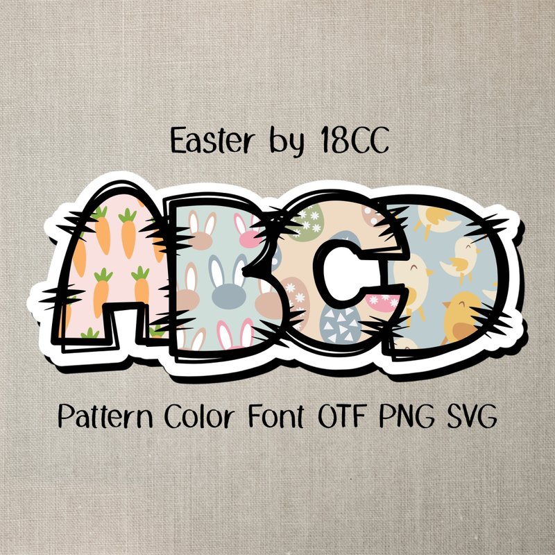 Easter OTF PNG SVG - 字體設計 - 其他材質 