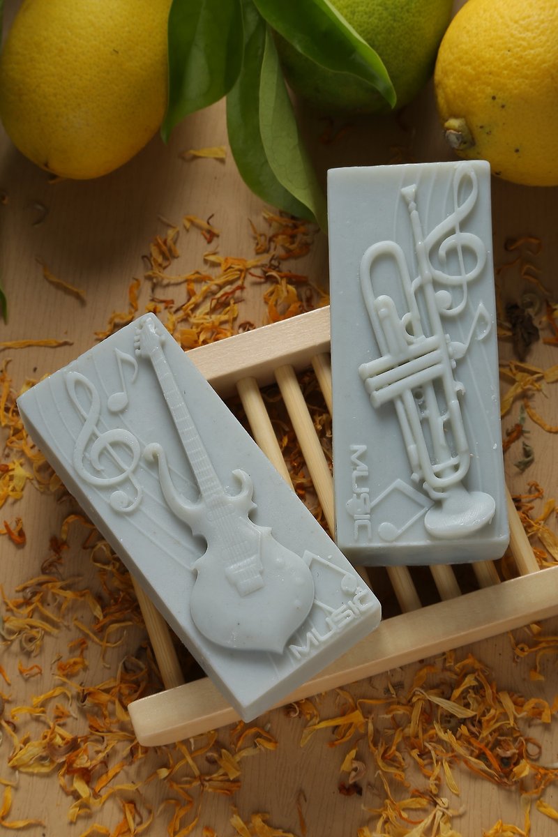 檸檬馬鞭草調理皂 - 天然冷製 清爽 中性及油性膚質 天藍 淨化 細緻 光澤 音樂 - 肥皂/手工皂 - 植物．花 藍色