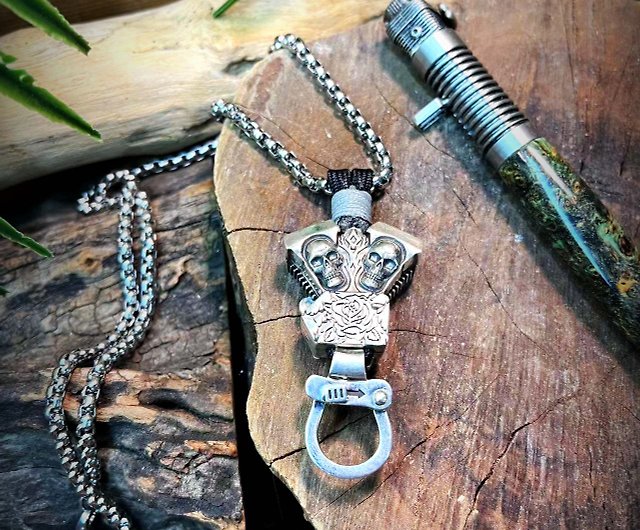 STRING MAN Paracorder-Designer 925 Silver Necklace Keychain - Shop