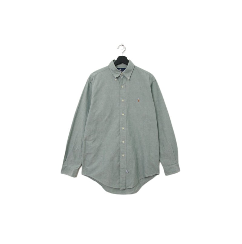 Back to Green-品牌襯衫 Polo低調 湖水綠 LP-09//vintage shirt - 男襯衫/休閒襯衫 - 棉．麻 