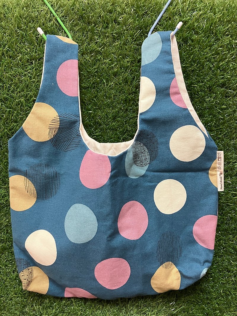 Tote bag, shopping bag, eco-friendly bag, travel bag - Handbags & Totes - Cotton & Hemp Blue