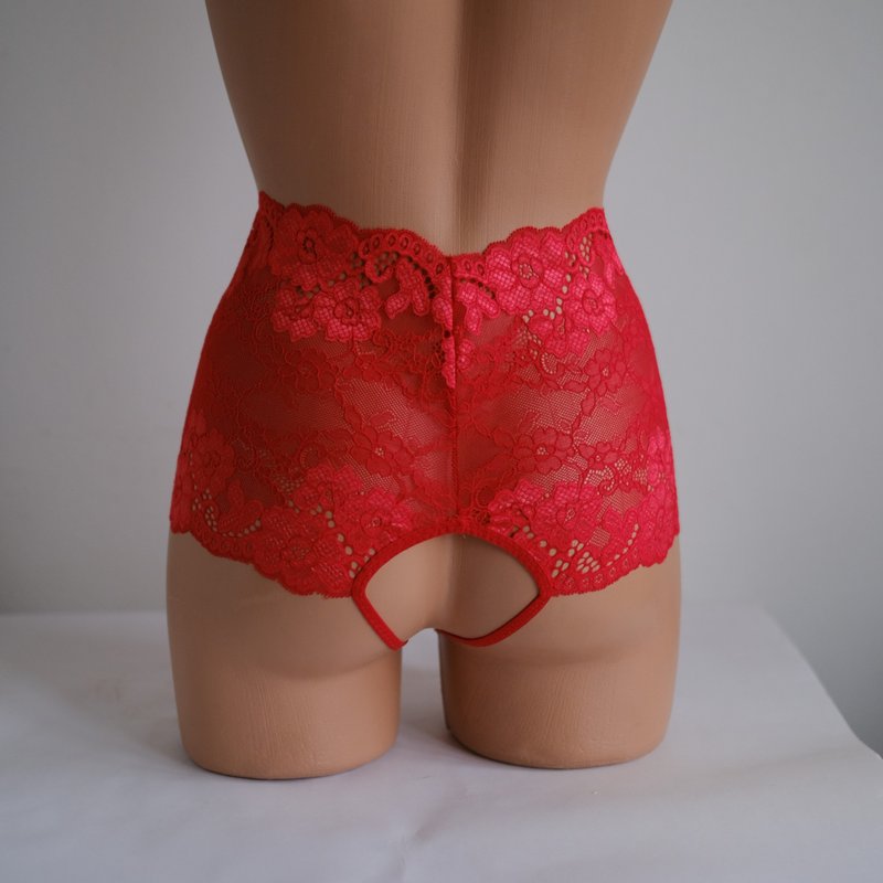 Lace panties for women - Sexy panties - open crotch lingerie - 女裝內衣/內褲 - 聚酯纖維 金色