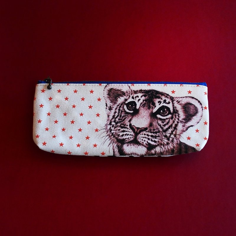 small tiger pencil (red) - Pencil Cases - Cotton & Hemp Red