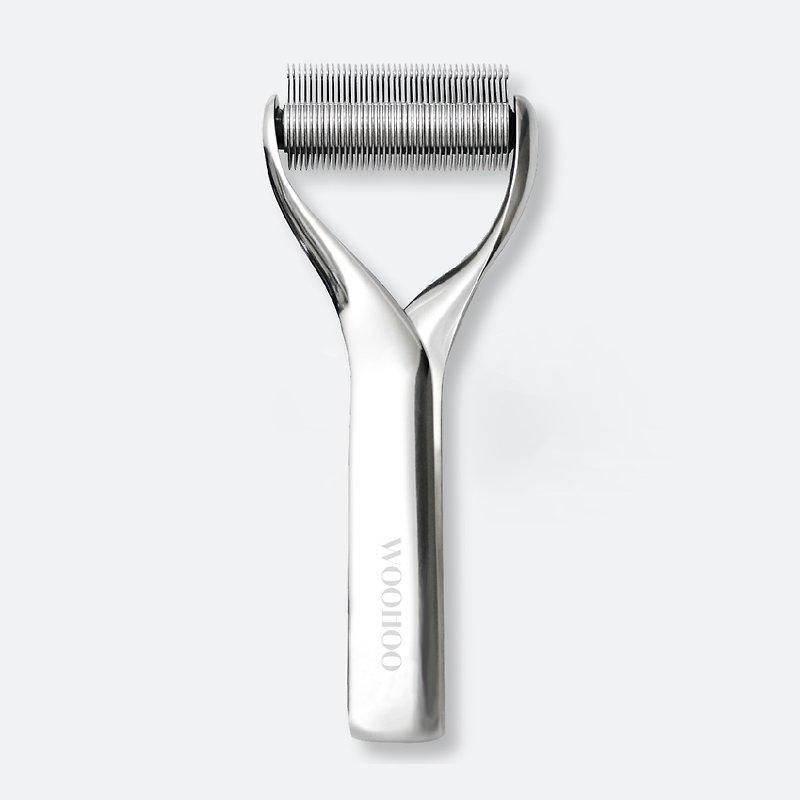 PURE Pet Brush | 40T Medium-to-Long Hair Cat Exclusive - Mirror Silver - Cleaning & Grooming - Stainless Steel Silver