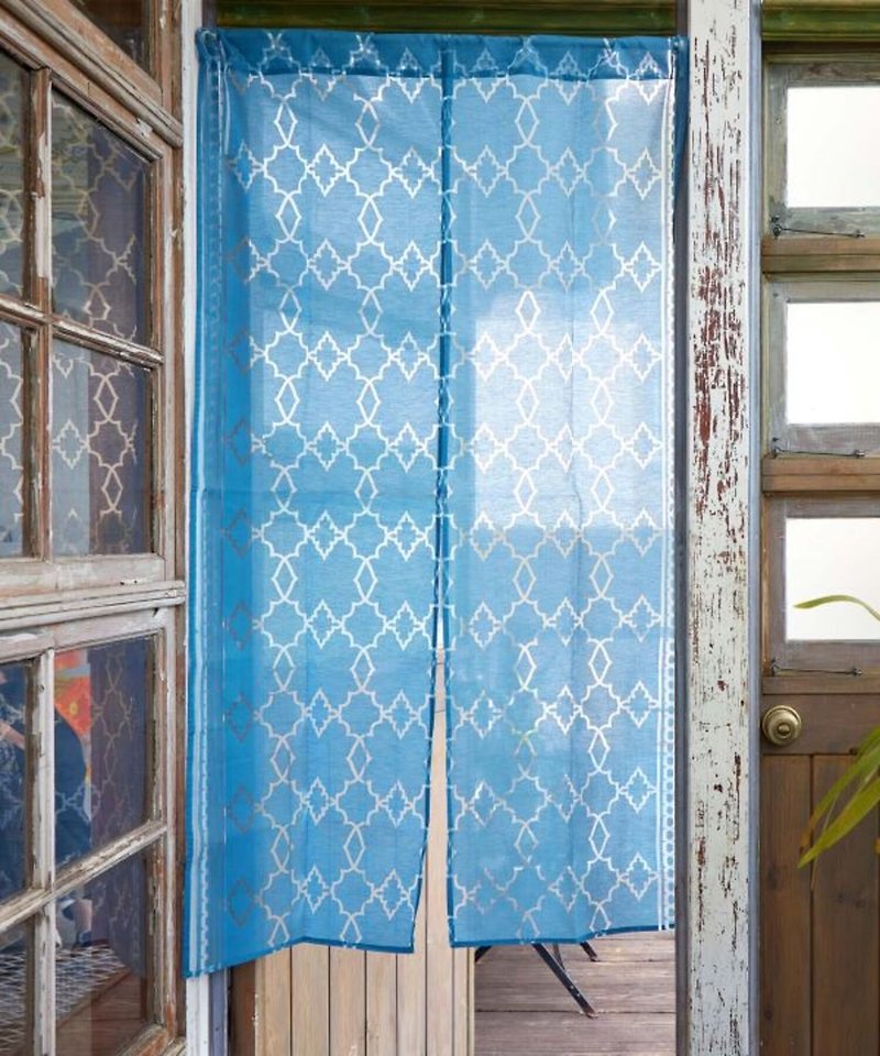 [Popular Pre-order] Indian Watercolor Clear Mehrangarh Castle Opal Door Curtain (2 Colors) ISAP4194 - Doorway Curtains & Door Signs - Other Materials 