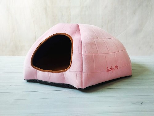 Lucky Me 寵物設計 躲貓貓- 隱密型貓窩 粉紅泡泡 超豪華套房