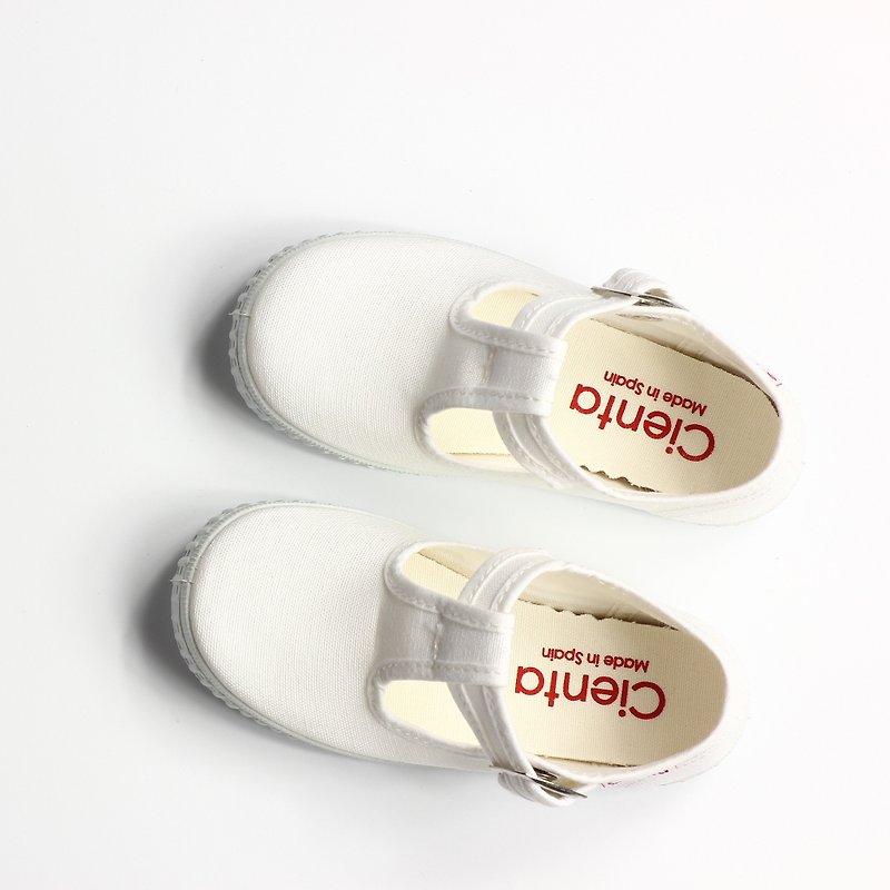 西班牙國民帆布鞋 CIENTA 51000 05白色 大童、女鞋尺寸 - 女款休閒鞋 - 棉．麻 白色