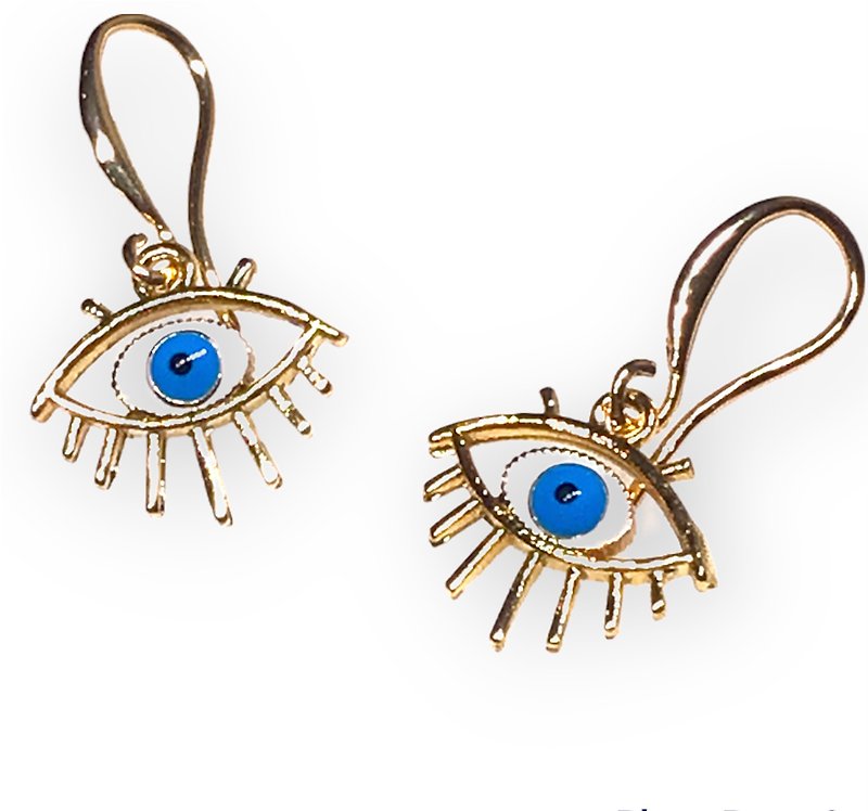 Other Metals Earrings & Clip-ons Gold - Evils eye earring