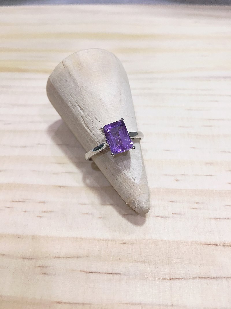 紫水晶 戒指 爪鑲 印度製 - 戒指 - 寶石 
