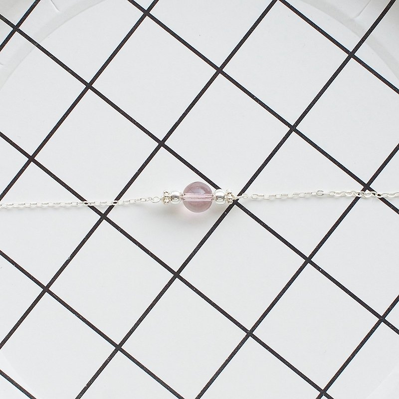 スワロフスキーピンクの水晶のブレスレットのギフトオーダー - ブレスレット - 宝石 ピンク