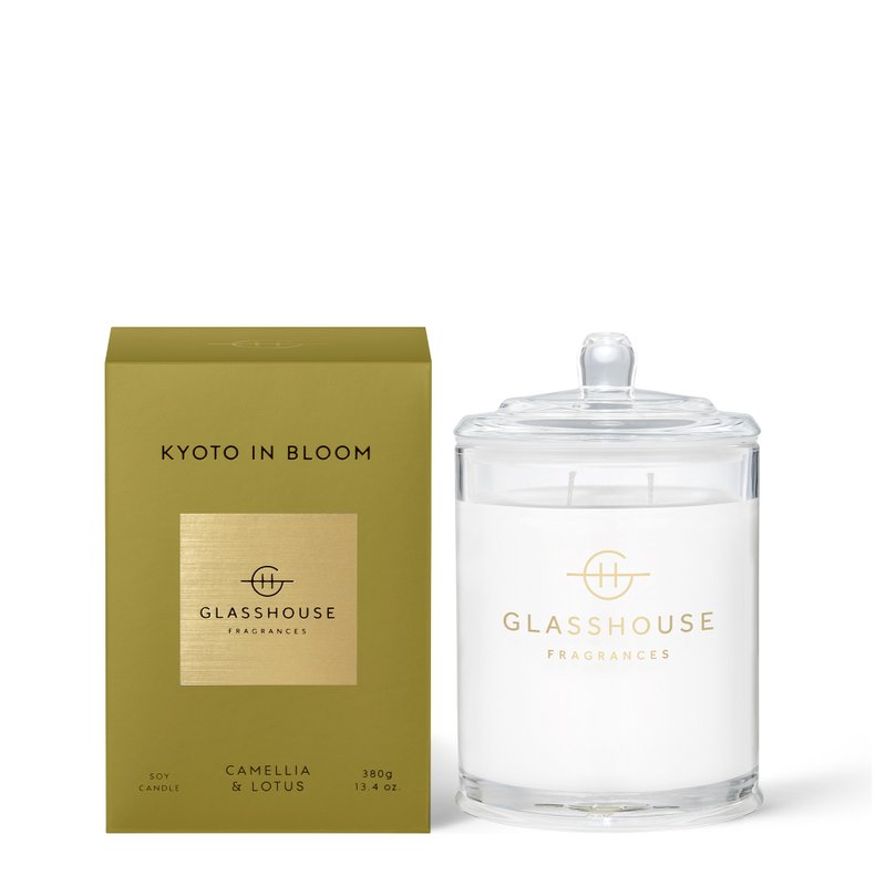 Australia GLASSHOUSE Kyoto Camellia scented candle 380g - เทียน/เชิงเทียน - วัสดุอื่นๆ สีเหลือง