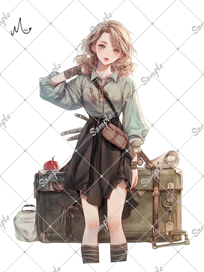 オリジナル人物ステッカー - 貼紙 - 紙 