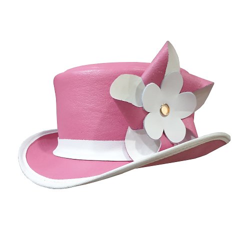 Wallets And Hats 4 U Peetie Pink Leather Top Hat