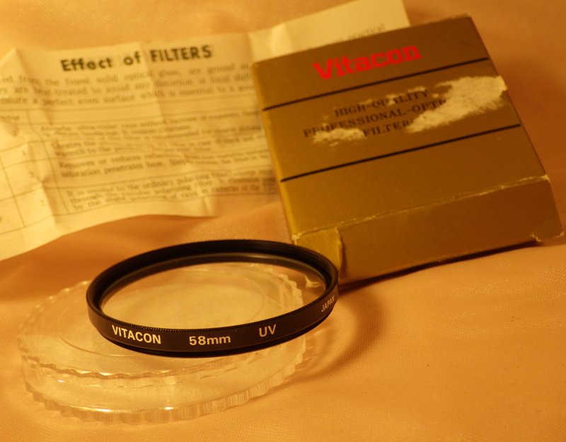 Vitacon 紫外線濾鏡 58 毫米螺紋安裝鏡頭盒日本天窗 1A 型 - 相機/拍立得/底片相機 - 玻璃 