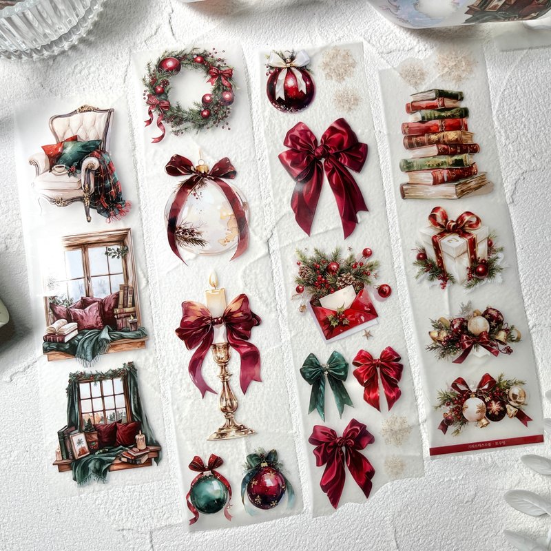 聖誕飾品 - 貼紙 - 其他材質 多色